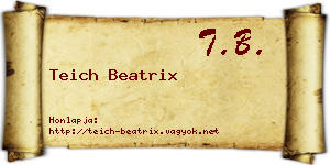 Teich Beatrix névjegykártya